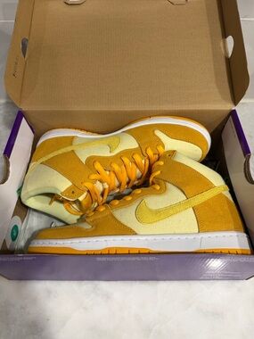 Nike SB Dunk High Pro Fruity Pack - Pineapple Size 9 NEW In Box University Gold